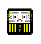 だるまスタンプ 赤 黒 黒 黄色 Lineスタンプ Itacchi