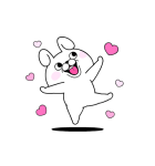 うさぎ100% うごく2(個別スタンプ:8)