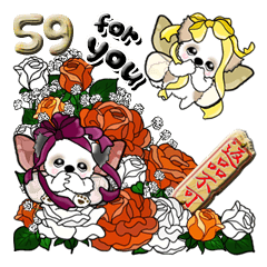 [LINEスタンプ] シーズー犬59『薔薇の妖精かな？』の画像（メイン）