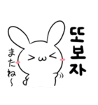うさぎとパンダ  韓国語ver（個別スタンプ：24）