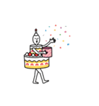 動くケーキ人（個別スタンプ：2）