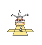 動くケーキ人（個別スタンプ：4）