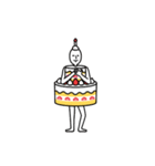 動くケーキ人（個別スタンプ：8）