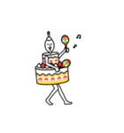 動くケーキ人（個別スタンプ：22）