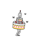 動くケーキ人（個別スタンプ：23）