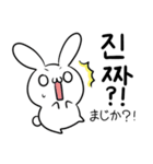 うさぎとパンダ 韓国語ver 2（個別スタンプ：22）