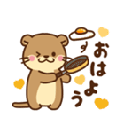 コツメカワウソ♡ラブラブ（個別スタンプ：1）