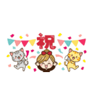 【省スペース♡】ナチュラルガール＆猫（個別スタンプ：29）