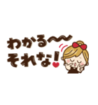 【省スペース♡】ナチュラルガール＆猫（個別スタンプ：36）