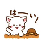 しろねこ♡毎日使う言葉 春（個別スタンプ：16）