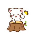 しろねこ♡毎日使う言葉 春（個別スタンプ：18）