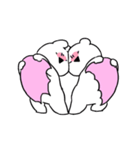 すこぶる動くちびウサギ＆クマ【愛3】（個別スタンプ：3）