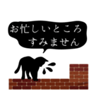 レンガと黒猫 吹き出しスタンプ（個別スタンプ：9）