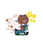 楽しい日常♪BROWN＆FRIENDS（個別スタンプ：17）