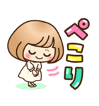 おかっぱ女子【敬語・丁寧語】（個別スタンプ：11）
