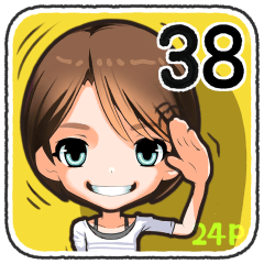 [LINEスタンプ] 女子髪型♡38 ラウンドショートさん