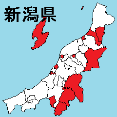 [LINEスタンプ] 新潟県の市町村地図 その2
