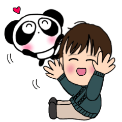 [LINEスタンプ] ぱんだのぴ〜ちゃんといずちゃん