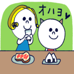 [LINEスタンプ] ねことあたし♡ほんわかlife
