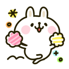[LINEスタンプ] カラフル☆うさぎ