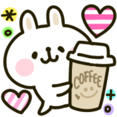 [LINEスタンプ] カラフル♡うさぎ
