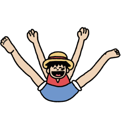 [LINEスタンプ] けたたましく動くONE PIECE