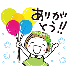 [LINEスタンプ] 背景が動く はな子。