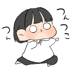 女の子 ショートヘア Lineスタンプ ぐで太郎