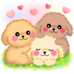 [LINEスタンプ] 毎日使える♥かわいいトイプードルの画像（メイン）