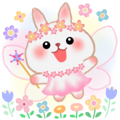 [LINEスタンプ] 毎日使える♥妖精うさっぴの画像（メイン）
