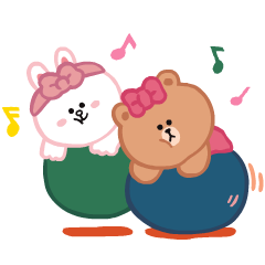 [LINEスタンプ] 楽しい日常♪BROWN＆FRIENDS
