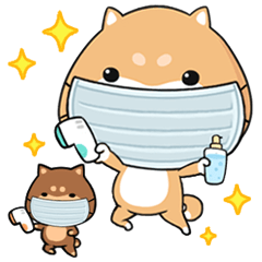 [LINEスタンプ] ぷにぷにシバちゃん-エピデミックを防ぐ！